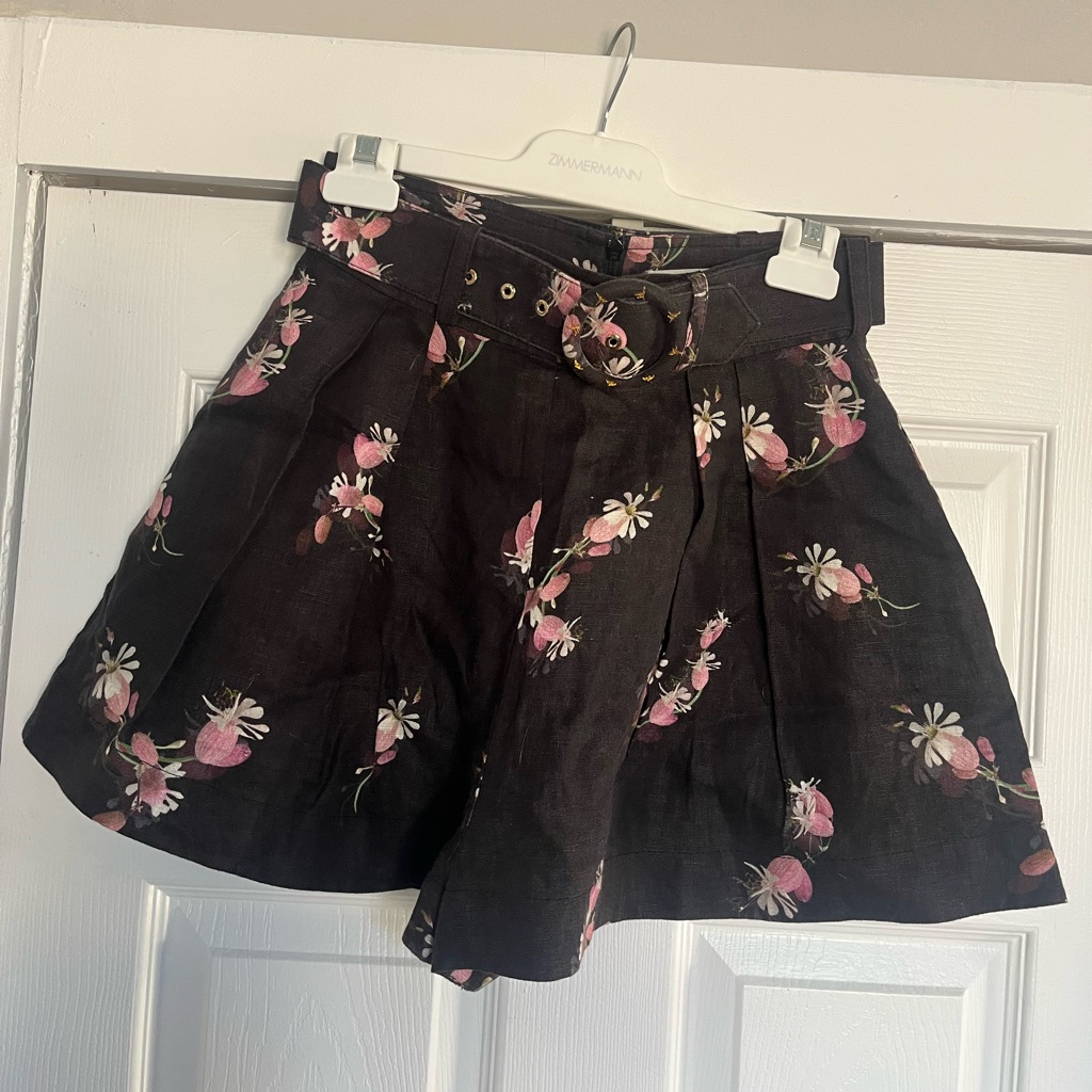 Zimmermann Tuck Short - Black Floral